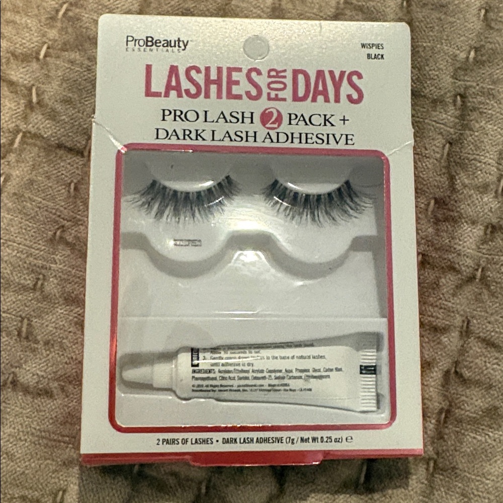 ProBeauty Lashes for Days 2  Pack dark lash adhesive